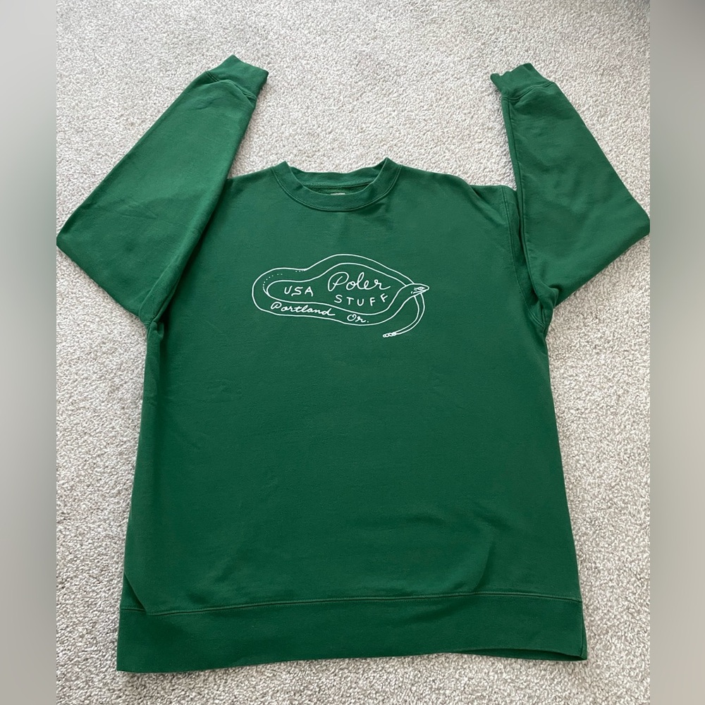 Poler Green Graphic Sweatshirt